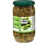 Casa Rinaldi Câpres italiennes avec pédoncule au vinaigre, poids net égoutté 400g