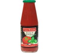 Casa Rinaldi tomates pasteurisées au basilic en bouteille verre 690g