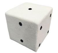 Casa Vital DICE Pouf cube 35 x 35 x 35 cm pour chambre d'enfant, salle de jeux ou salle créative (blanc)