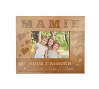 Casa Vivente Cadre Photo pour Mamie avec Gravure Personnalisée, Je t'aime ou Nous t'aimons avec 1 ou Plusieurs Prénoms, 31 x 26 CM