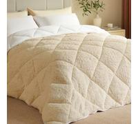 CASABEL Couette Hiver Ultra Chaude Sherpa 600g/m², 240x260cm, Taupe | Face Polaire Douce & Moelleuse, Microfibre Respirante, Chaleur Cocooning, Isolation Thermique, 2 Personnes, Entretien Facile