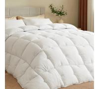 CASABEL Couette Très Chaude 2 Personnes, 200x200cm, Blanc | Microfibre douce et respirante, Piquage diamant pour une chaleur homogène, Ultra Confortable, 700g/m², Lavable en machine