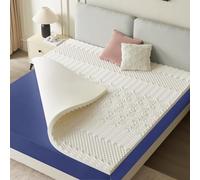 CASABEL Surmatelas 140 x 190 cm Mousse à Memoire de Forme 5 cm Haute Densité - sur-Matelas Double - Zones Ergonomiques de Soutien - pour Matelas, Clic Clac, BZ - Entreprise Française