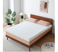 CASABEL Surmatelas 90 x 190 cm Mousse à Memoire de Forme 6 cm + Housse en Coton - Sur-Matelas Simple - Gel Infusé Bleu