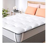 CASABEL Surmatelas Nuage 140 x 190 cm en Microfibre - Confort Optimal - Moelleux, Anti-acarien, Respirant- pour Matelas 2 Places