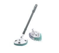 Casabella Brosse pour Baignoire et carrelage avec Manche Extensible de 71,1 cm et Recharge de Tampon à récurer