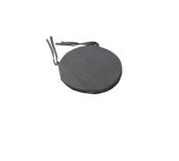 CASABELLAPIU Coussins pour chaises d'intérieur/extérieur/coussin pour chaises rondes - Diamètre 36 cm, confortables, amovibles, lavables, bifaciales, fabriqués en Italie (gris)