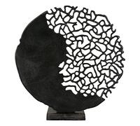 Casablanca 43491 Sculpture Osaka Noir H : 44 cm Largeur : 41 cm Profondeur : 10 cm