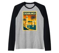 Casablanca Affiche de Voyage Vintage Maroc Manche Raglan