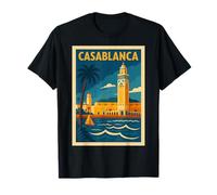 Casablanca Affiche de Voyage Vintage Maroc T-Shirt