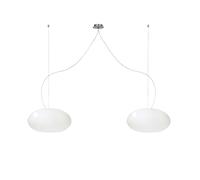 Casablanca AIH Suspension 2 flammes Pendelleuchte, ⌀ 28cm, blanc brillant