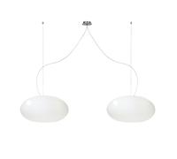 Casablanca AIH Suspension 2 flammes Pendelleuchte, ⌀ 38cm, blanc brillant