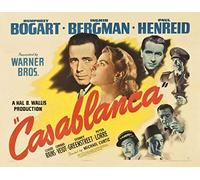 Casablanca Art Affiche du film Bogart Bergman rétro vintage A1 A2 A3 A4 (A2)