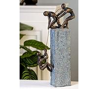 Casablanca Assistance Sculpture décorative en Poly - Figurine décorative Confiance - Bronze/Gris foncé - Hauteur 43 cm Largeur 18 cm