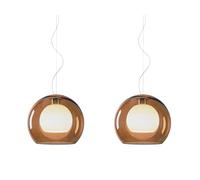 Casablanca Ball Suspension Pendelleuchte, ⌀ 32cm, verre clair, avec diffuseur, 2-flammes