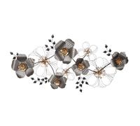 Casablanca Blossom Décoration murale en métal Anthracite/doré/noir brillant 71 x 135 cm