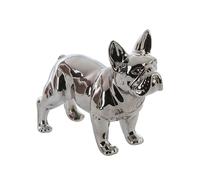 Casablanca by Gilde Figur Bulli, Dekofigur, Hund, Skulptur, Dekoration, Keramik, Silber, 29 x 35 cm, 15725