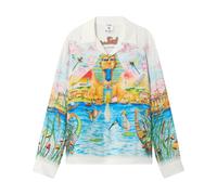 Casablanca - Chemise en lin "Egypt As It Was" - Homme - Chemises - Blanc - Taille: M