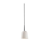 Casablanca Clavio S Suspension Pendelleuchte, aluminium noir mat, abat-jour blanc-crème