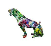 Casablanca Deko Figurine d'animal Pop Art - Statue de panthère ou guépard en résine - Multicolore, Hauteur 28 centimètres. pour Une décoration Originale, ou Collection