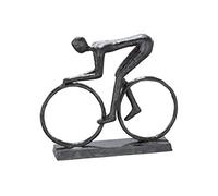 Casablanca Design Sculpture Racer Bruni - en Fer - Marrone Figurine sur vélo de Route - Hauteur 15 cm