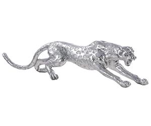 Casablanca Figure d'animal Guépard - Argent Antique - résine synthétique - H31/B 48 cm L.145 cm