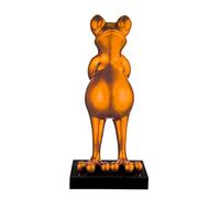 Casablanca Figure de décoration de Haute qualité Sculpture Grenouille XL - Design Frog Metallic Orange - décoration Moderne - Hauteur 68 cm