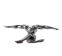 Casablanca Figurine à cliffer - en Poly - Argenté Vieilli Largeur 33 cm