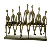 Casablanca Figurine décorative Community - Amis - en Poly - Base Noire - Couleur Bronze - Largeur 40 cm - avec Certificat et Pendentif
