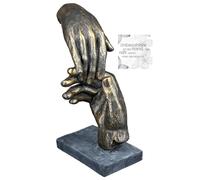 Casablanca Figurine décorative d'intérieur - Guilde Two Mains/Deux Mains - Sculpture Statue Décoration de Vie - Hauteur 21 cm