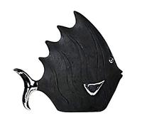 Casablanca Figurine décorative en Forme de Poisson Noir en polyrésine Hauteur 33 cm Longueur 36 cm