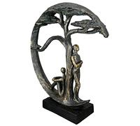 Casablanca Figurine décorative en résine - Ombre d'arbre - avec Pendentif en Forme de Dicton - Couleur : Bronze - Hauteur : 32 cm