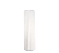 Casablanca Fjord Vase en céramique Blanc Mat avec Structure rainurée H 76 cm
