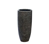 Casablanca Grand Pot de Plantes XXL Rond en Fibre de Verre - étanche à l'eau sans Ouverture de Drainage - Pot de Plantes XL pour l'intérieur - Deko Noël Salon - Couleur : Bronze Hauteur 90 cm