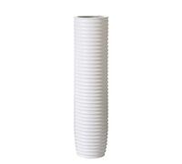 Casablanca Grand Vase décoratif Vase en céramique XL - avec Structure rainurée - Matière : céramique - Couleur : Blanc Mat - Hauteur 74 cm
