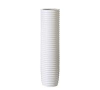 Casablanca Grand Vase décoratif Vase en céramique XL - avec Structure rainurée - Matière : céramique - Couleur : Blanc Mat - Hauteur 58 cm