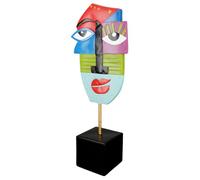 Casablanca Grande Figurine décorative XL - Visage en résine - Métal - Multicolore - Décoration Cadeau d'anniversaire - Hauteur 52 cm