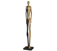 Casablanca Grande Statue décorative XXL - Statue de Personnes en résine synthétique - Couleur : Or Noir - Décoration exceptionnelle Hauteur 184 cm