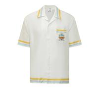 Casablanca, Homme, Chemises, Blanc, Taille: M Cuban Collar SS Shirt