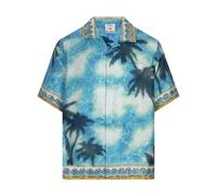 Casablanca, Homme, Chemises, Bleu, Taille: S Chemise en Soie Bleue Composition