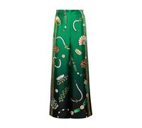 Casablanca - Joyaux D`Afrique Silk Wide Pantalons - Femme - Pantalons - Vert - Taille: 36 FR