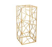 Casablanca Lot de 2 colonnes décoratives en métal - Rectangulaires - Doré - Hauteur 82 cm x Largeur 36 cm - Aspect métallique