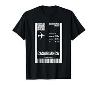 Casablanca Maroc Carte d'embarquement Billet d'avion Voyage T-Shirt
