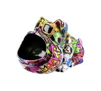 Casablanca modernes Design 37694 Gamelle Décorative pour Chien en Résine avec Lunettes de Soleil, Multicolore, 17cm Hauteur