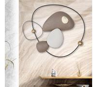 Casablanca modernes Design Relief mural Endoso en métal brillant texturé beige 52 x 60 x 5 cm