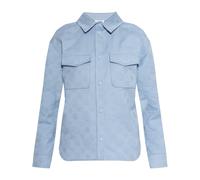 Casablanca - Monogram Long Sleeve Shirt - Femme - Blouses et Chemises - Bleu - Taille: 36 FR