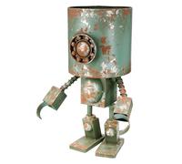 Casablanca Robotic Cache-Pot, en métal, Vert, Finition Antique, Hauteur 42 cm x Largeur 30 cm, Forme de Robot