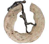 Casablanca Sculpture décorative en Bois d'aluminium Marron Bronze Hauteur 30 cm