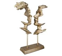 Casablanca Sculpture décorative en Forme de Visage en résine - Couleur : doré - Décoration Cadeau d'anniversaire - Hauteur 31 cm