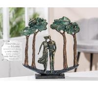 Casablanca Sculpture décorative en résine de Couleur Bronze pour Couple Hauteur 30 cm